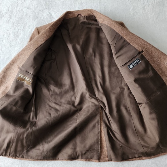 Henley Pure New Wool Tweed Blazer Mens 42‎ Short Hipster Jacket Vintage Wedding - Picture 11 of 16